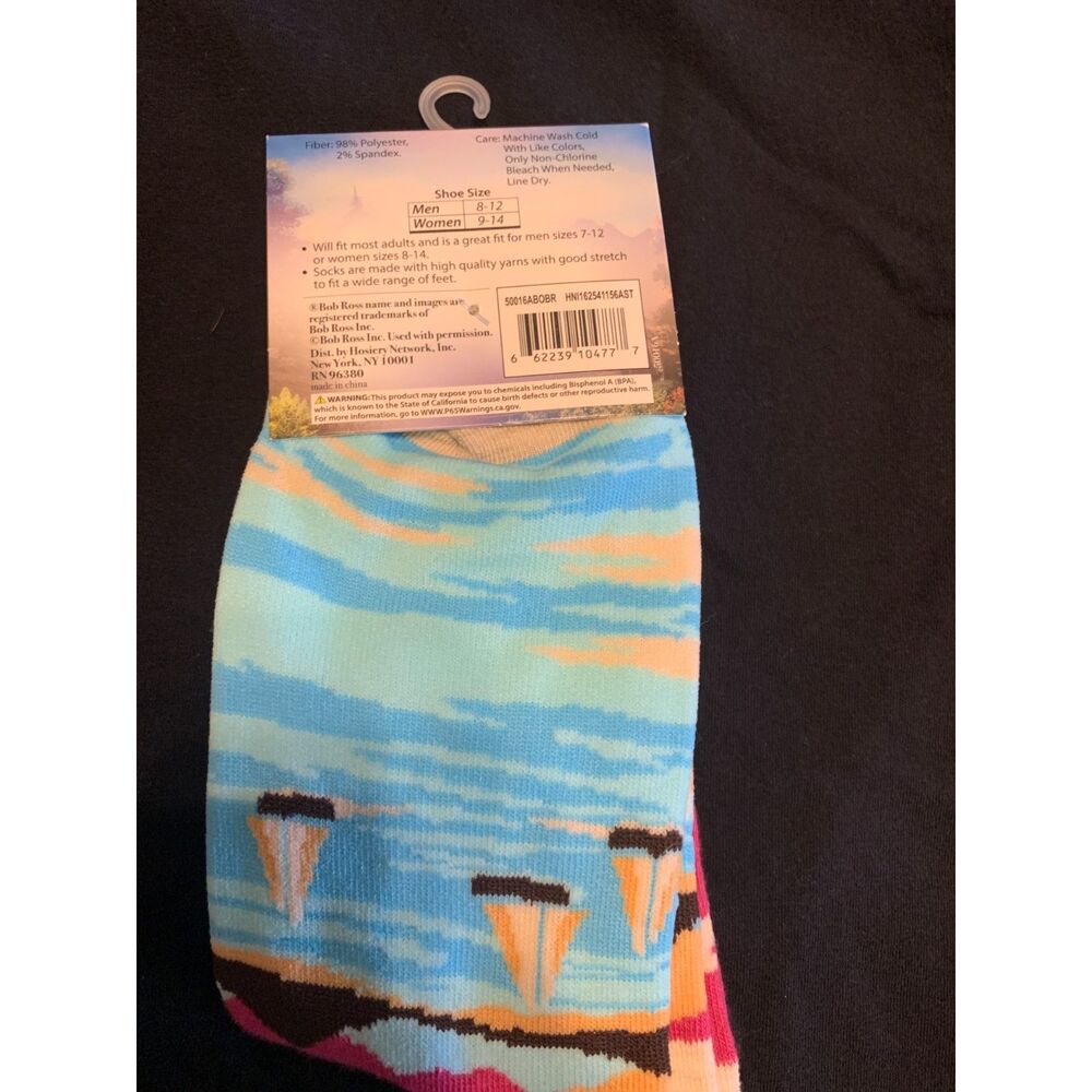 🌲 Bob Ross Graphic T-Shirt & Socks Bundle – Size L - Picture 5 of 5
